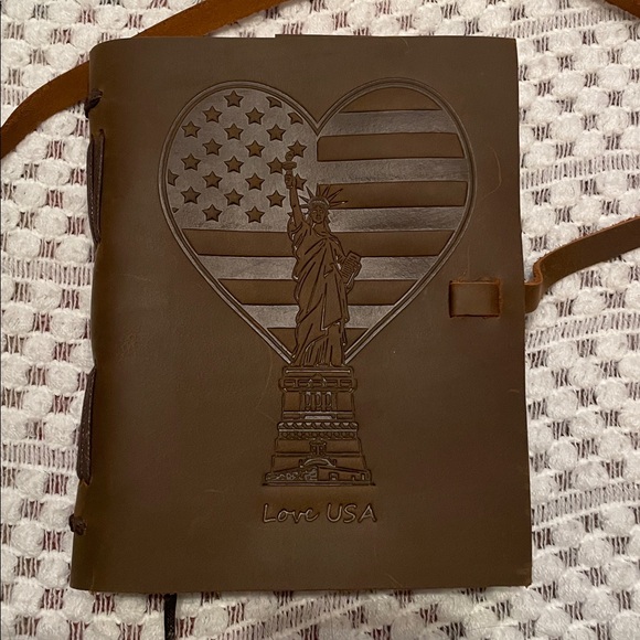 NWT Sovereign Brown Leather Travelers Journal Set with Pen - Picture 2 of 16